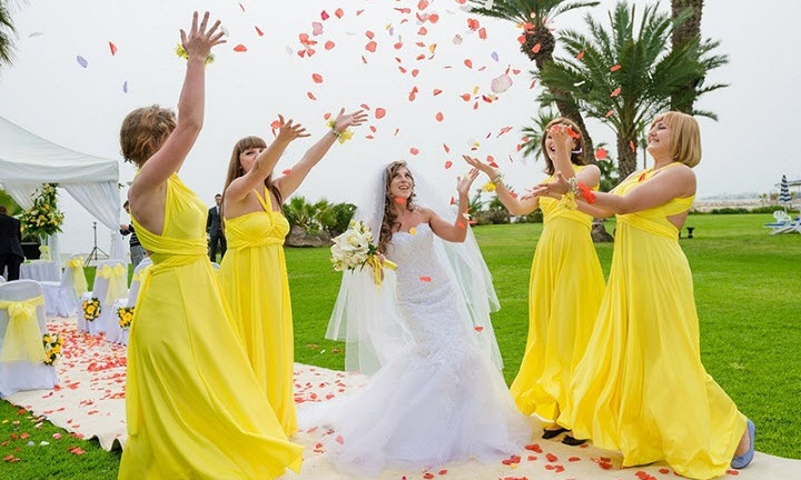 Свадьба в желтом цвете