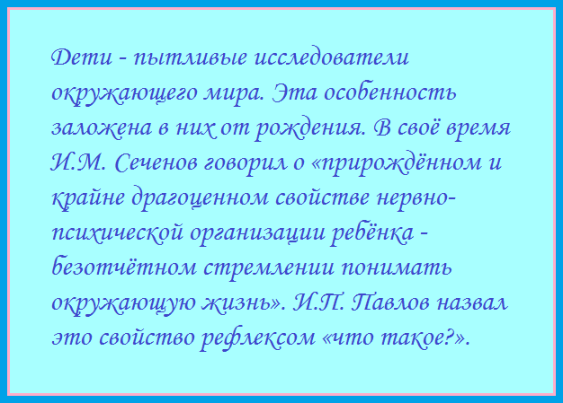 познавательное развитие детей