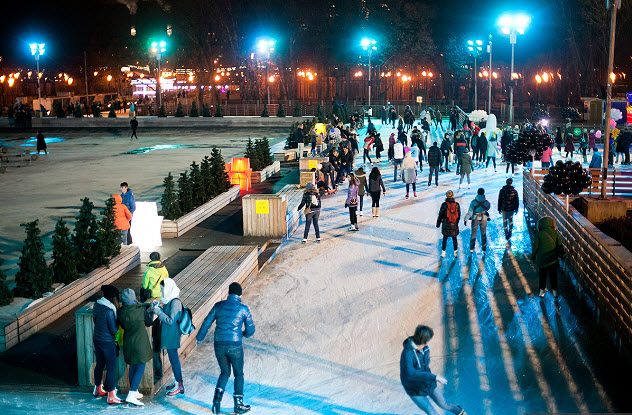 парк М.Горького Новый год Москва